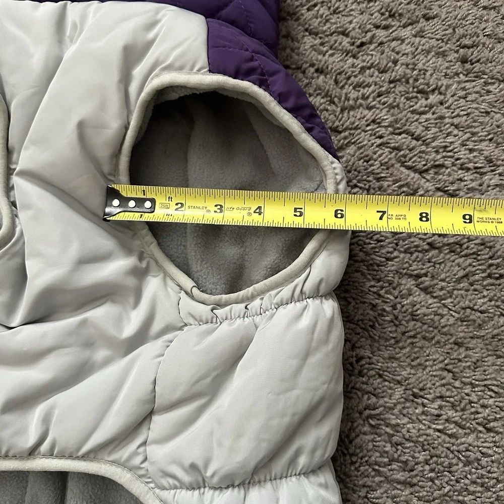 Ouobob Dog Puffer Purple Gray Comfortable Waterproof‎ Winter Jacket Size XL